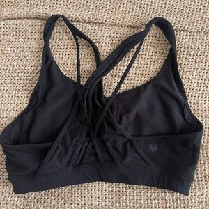 Athleta black straps sports bra size small